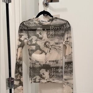 Artistic Ballet Graphic Long Sleeve Top